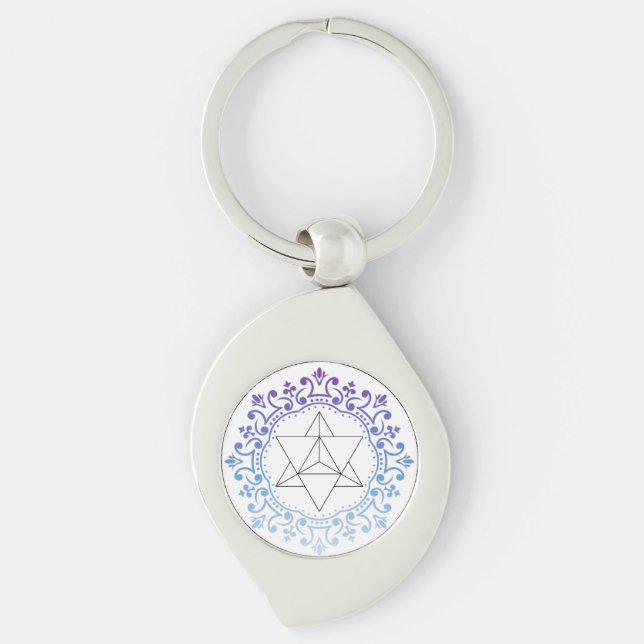 Llavero Mandala Merkaba Yoga Spiritual (Anverso)