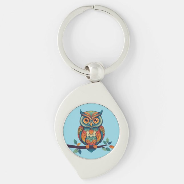 Llavero Mandala Owl (Anverso)