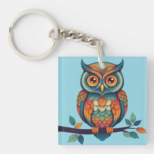 Llavero Mandala Owl (Frente)