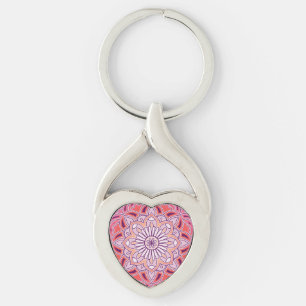 Llavero mandala rosa