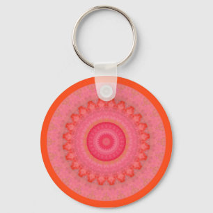 Llavero Mandala rosa, Naranja y amarilla