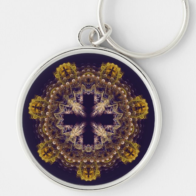 Llavero Mandala transversal fractal (Frente)