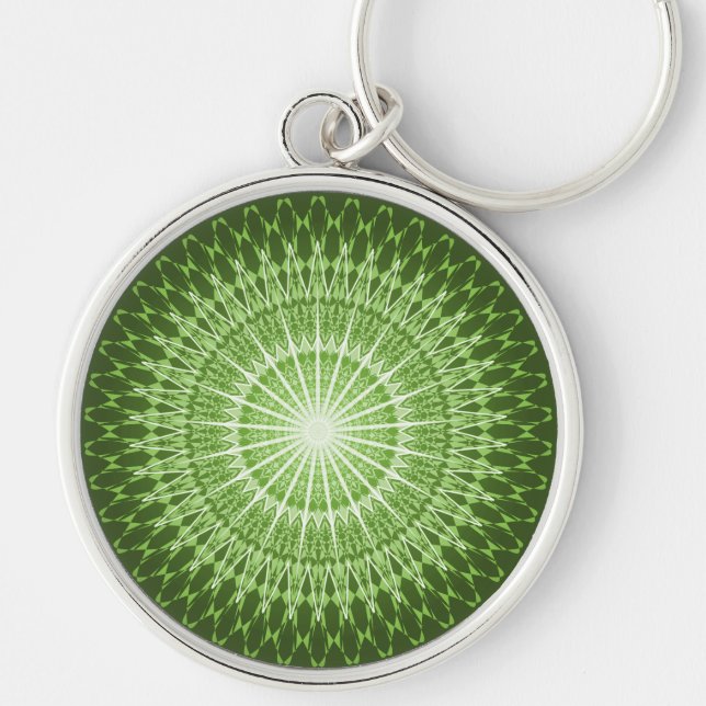 Llavero Mandala verde oliva (Frente)