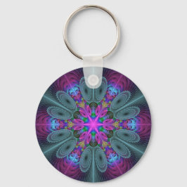 Llavero Mandalas Arte Fractal Colorido Asombroso Caleidosc