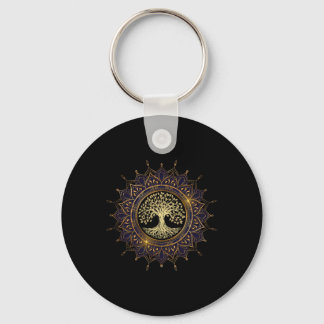Llavero Mandalas Retro Vibe Árbol Retro Árbol De La Místic