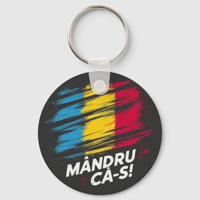 Llavero Mandru ca-s roman - bandera (Anverso)