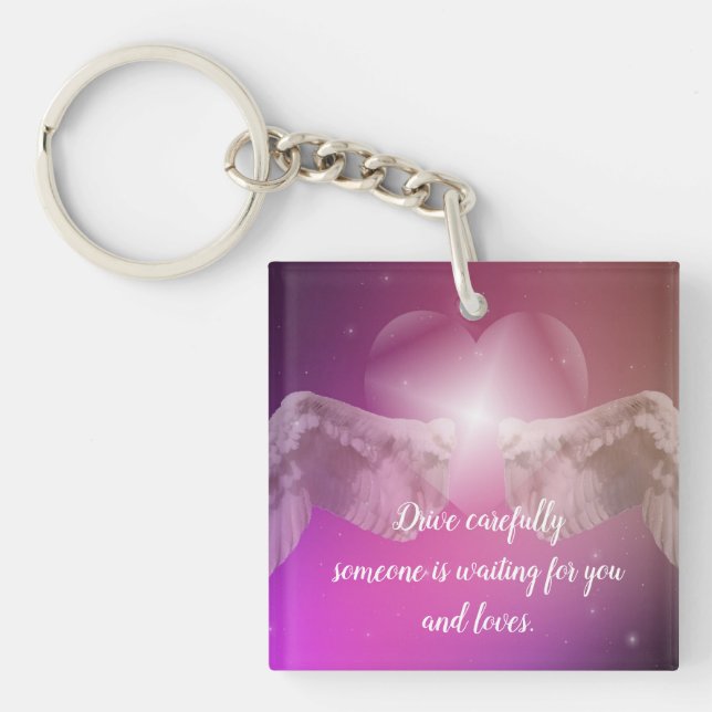 Llavero Maneja con cuidado alguien te espera  (Frente)