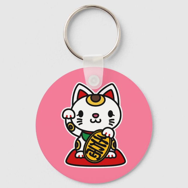 Llavero Maneki Neko (Gato Suertudo) (Anverso)