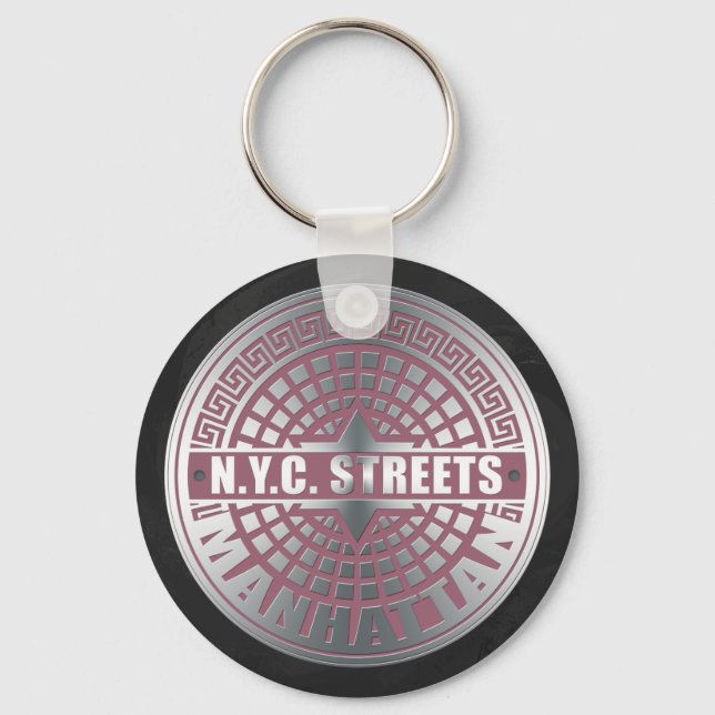 Llavero Manhole Covers Manhattan (Anverso)