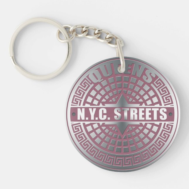 Llavero Manhole Covers Queens (Frente)