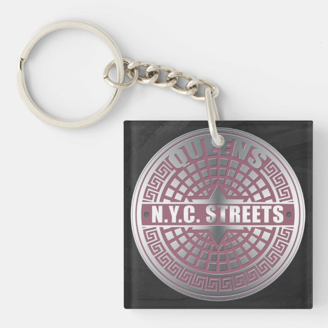 Llavero Manhole Covers Queens (Frente)