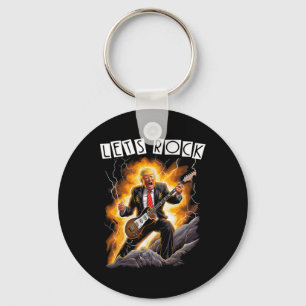 Llavero Mania Musical Divertido Donald Trump Tocando Guita