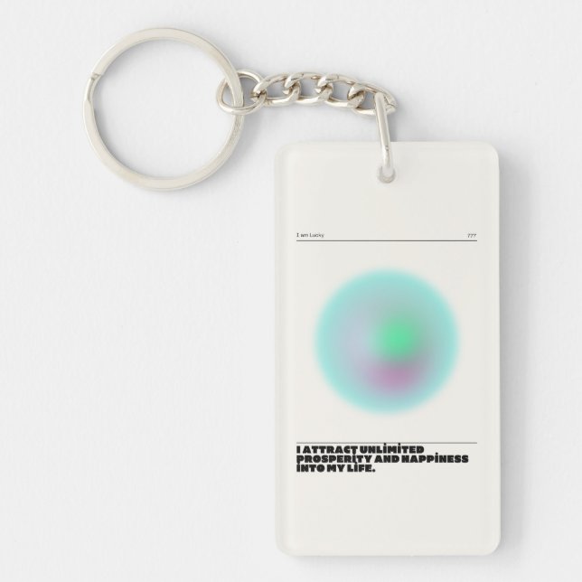 Llavero manifestación de afirmaciones diarias (Frente)