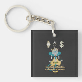 Llavero Manifesting Wealth Monkey zen art 