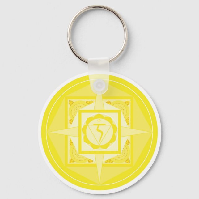 Llavero Manipura Chakra Mandala (Solarplexus Chakra) (Anverso)