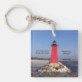 Llavero Manistique East Breakwater acrílico key chain