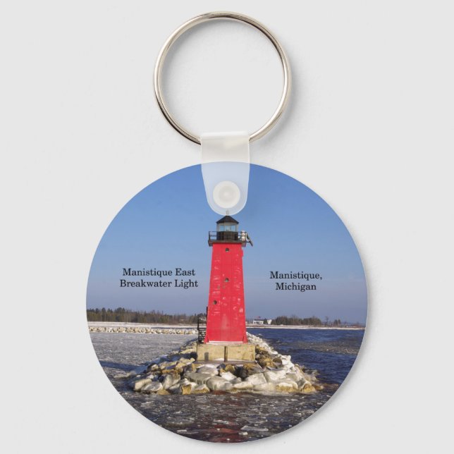Llavero Manistique East Breakwater Light key chain (Anverso)