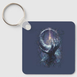 Llavero Mano Cósmica Fantasía Oscura