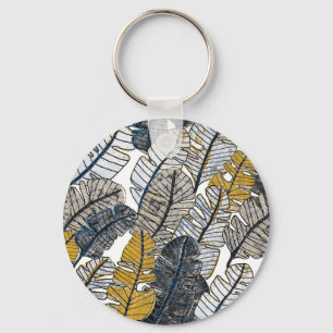 Llavero Mano dibujada: hojas tropicales