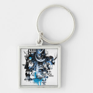 Llavero Mano negra - Collage azul