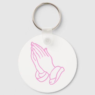 Llavero Manos de rogación en rosas bebés