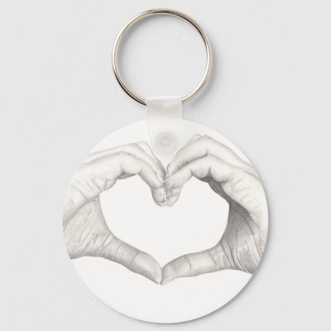 Llavero Manos en forma de corazón (Anverso)
