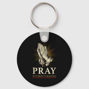 Llavero Manos Orando Jesús Cruz Rosario Fe Devoción Pr