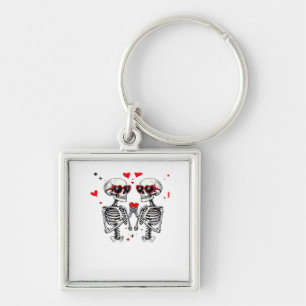 Llavero Manos Skeleton Heart Para Tendencias
