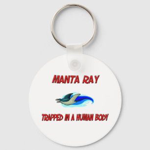 Llavero Manta Ray atrapado en un cuerpo humano