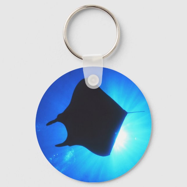 Llavero Manta Ray Silhouette (Anverso)