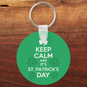 Llavero Mantén la Calma Es Día de San Patricio Irlandés 