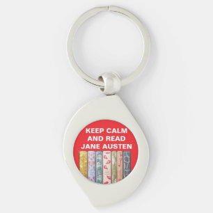 Llavero Mantén la calma, lee a Jane Austen