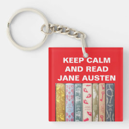 Llavero Mantén la calma, lee a Jane Austen