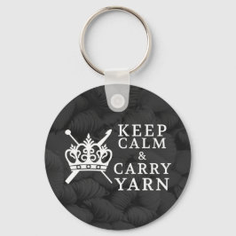Llavero Mantén la calma llevando jarrones yarn oscuros