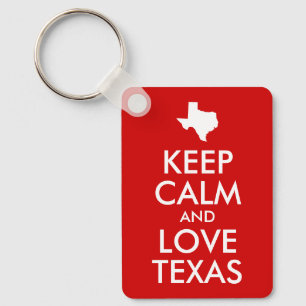 Llavero Mantén la calma y ama Texas
