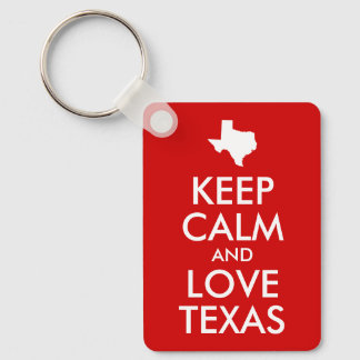 Llavero Mantén la calma y ama Texas