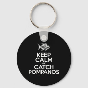 Llavero Mantén la calma y atrapa peces - Pescador pescando
