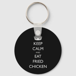 Llavero Mantén la calma y come pollo frito divertido comid