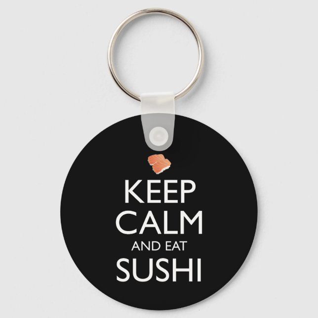 Llavero Mantén la Calma y Come Sushi (Anverso)
