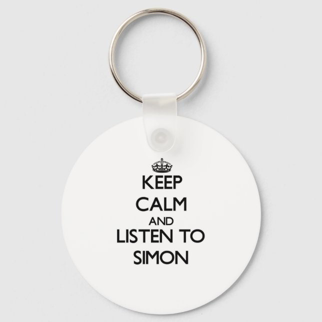 Llavero Mantén la calma y escucha a Simon (Anverso)