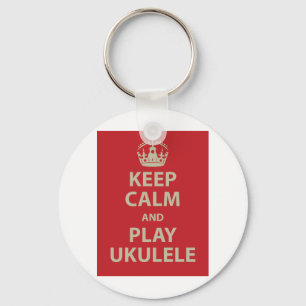 Llavero Mantén la calma y juega al Ukulele