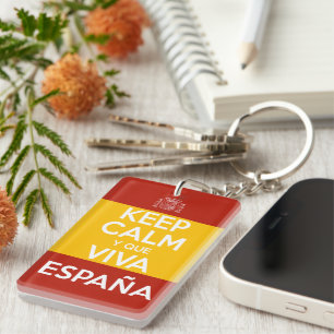 Llavero Mantén la calma y que viva España