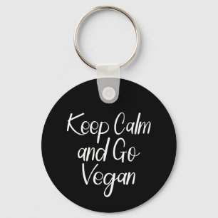Llavero Mantén la calma y vete al vegano