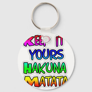 Llavero Mantén lo Tuyo Hakuna Matata Impresión de Arte