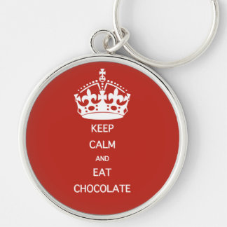 LLAVERO MANTENER CALMA COMER CHOCOLATE