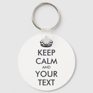 Llavero MANTENER CALMA Y TU TEXTO - texto personalizado