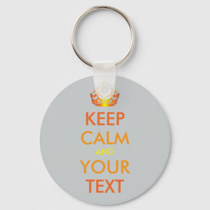 Llavero MANTENER CALMA Y TU TEXTO - texto personalizado