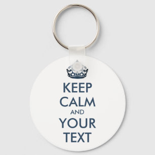 Llavero MANTENER CALMA Y TU TEXTO - texto personalizado