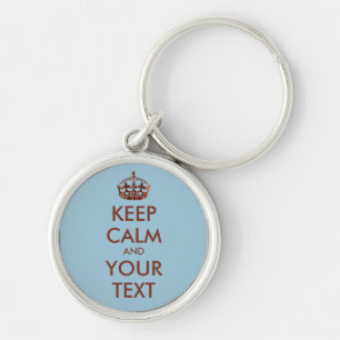 Llavero MANTENER CALMA Y TU TEXTO - texto personalizado