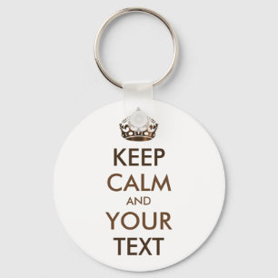 Llavero MANTENER CALMA Y TU TEXTO - texto personalizado